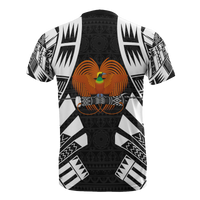 Papua New Guinea T Shirt Papua New Guinea Coat Of Arms Polynesian Tattoo Style - Polynesian Pride