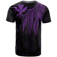 Polynesian Hawaii Kanaka Maoli Custom T shirt Polynesian Wings (Purple) - Polynesian Pride