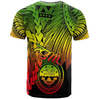 Federated States of Micronesia Custom T Shirt Tribal Wave Tattoo Reggae - Polynesian Pride
