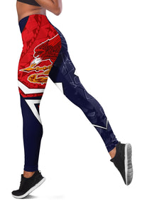 American Samoa Leggings - AS Flag with Polynesian Patterns - Polynesian Pride