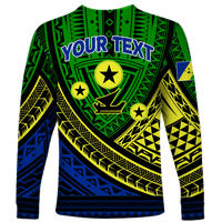 (Custom Personalised) Vanuatu Malampa Province Tribal Pattern Long Sleeve Shirt - LT12 - Polynesian Pride