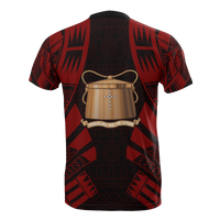 Tokelau T Shirt Tokelauan Coat of Arms Polynesian Tattoo Red Style - Polynesian Pride