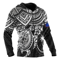 Chuuk Polynesian Hoodie White Turtle - Polynesian Pride