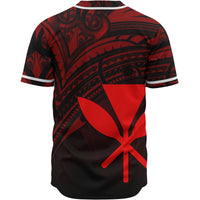 Hawaii Kanaka Maoli Baseball Shirt - Red Color Cross Style - Polynesian Pride