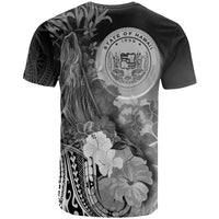 Polynesian Hawaii T Shirts Humpback Whale with Tropical Flowers (White) - Polynesian Pride