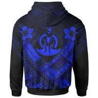 Vanuatu Polynesian Hoodie Vanuatu Blue Seal Camisole Hibiscus Style - Polynesian Pride
