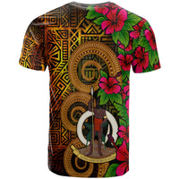 Vanuatu Polynesian Custom T Shirt Hibiscus Vintage - Polynesian Pride