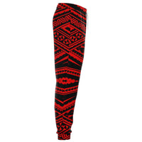 Polynesian Tatau Red Joggers - Polynesian Pride