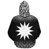 Nauru Polynesian Custom Hoodie Black Fog - Polynesian Pride