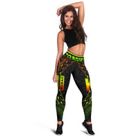 Hawaii Leggings - Hi Hawaii Polynesian Pattern Reggae - Polynesian Pride