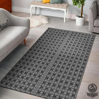 Polynesian Grey Area Rug Black - Polynesian Pride