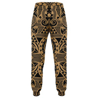Polynesian Kakau Turtle Gold Joggers - Polynesian Pride