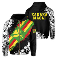 Kanaka Flag Polynesian Zipper Hoodie Nora Style Unisex Art - Polynesian Pride