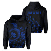 Kanaka Map Hoodie (Blue) Turtle Style Unisex White - Polynesian Pride