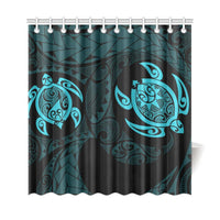 Hawaii Polynesian Turtle Shower Curtain Blue - Polynesian Pride
