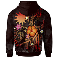 Nauru Polynesian Custom Hoodie Legend of Nauru (Red) - Polynesian Pride
