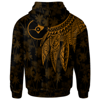 Yap Zip up Hoodie Polynesian Wings (Golden) - Polynesian Pride