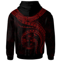 Fiji Polynesian Hoodie Fiji Waves (Red) - Polynesian Pride