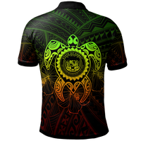 Hawaii Polynesian Polo Shirt Vintage Polynesian Turtle (Reggae) - Polynesian Pride