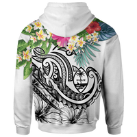 Guam Polynesian Hoodie Summer Plumeria (White) - Polynesian Pride