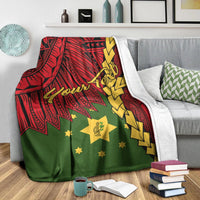 Papua New Guinea Eastern Highlands Province Polynesian Custom Personalised Blanket - Tribal Wave Tattoo - Polynesian Pride