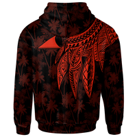 Tokelau Hoodie Polynesian Wings (Red) - Polynesian Pride