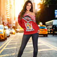 Tonga Women Off Shoulder Sweater - Tongan Pride - LT12 - Polynesian Pride