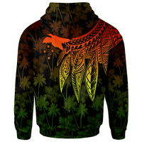 Papua New Guinea Zip up Hoodie Polynesian Wings (Reggae) - Polynesian Pride