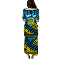 (Custom Personalised) Tuvalu Puletasi Dress 44th Independence Anniversary - Tribal Pattern - LT12 - Polynesian Pride