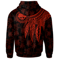 Federated States of Micronesia Hoodie Polynesian Wings (Red) - Polynesian Pride