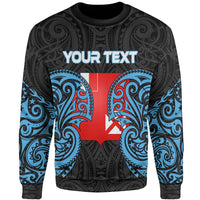 Wallis and Futuna Polynesian Custom Personalised Sweater - Spirit Style Blue Unisex Blue - Polynesian Pride