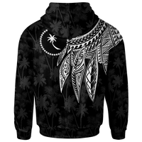 Chuuk Zip up Hoodie Polynesian Wings (White) - Polynesian Pride