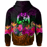 Tonga Polynesian Hoodie Summer Hibiscus - Polynesian Pride