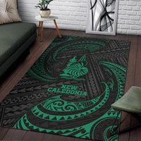 New Caledonia Polynesian Area Rug - Green Tribal Wave - Polynesian Pride