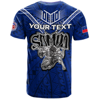 Custom Toa Samoa Rugby T Shirt Samoan Warrior Pride LT12 - Polynesian Pride