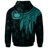 Samoa Hoodie Polynesian Wings (Turquoise) - Polynesian Pride