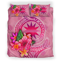 Nauru Polynesian Bedding Set - Floral With Seal Pink - Polynesian Pride