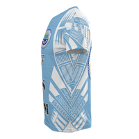 Federated States of Micronesia T Shirt F S M Seal Polynesian Tattoo Light Blue Style - Polynesian Pride