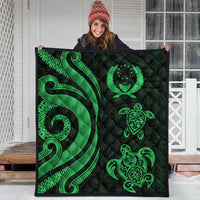 Pohnpei Premium Quilt - Green Tentacle Turtle - Polynesian Pride
