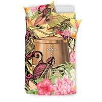 Tokelau Bedding Set - Flowers Tropical With Sea Animals - Polynesian Pride