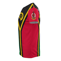 Vanuatu All Over T Shirt Vanuatuan Flag Coat of Arms Style - Polynesian Pride