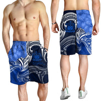 Samoa Men's Shorts - Samoa Seal Wave Style (Blue) - Polynesian Pride