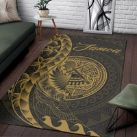 American Samoa Area Rug - Polynesian Pattern Style Gold Color - Polynesian Pride