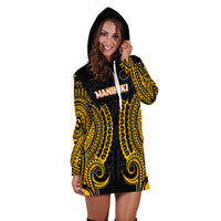 (Custom Personalised) Cook Islands Manihiki Hoodie Dress - Tribal Pattern - LT12 - Polynesian Pride