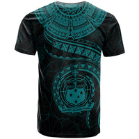 Polynesian Samoa T shirt Samoan Waves (Turquoise) - Polynesian Pride
