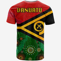 Vanuatu With Aboriginal Patterns T Shirt LT20 - Polynesian Pride