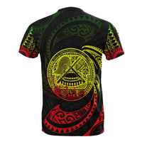 American Samoa Polynesian T Shirt Reggae Tribal Wave - Polynesian Pride