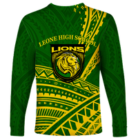 (Custom Personalised)Leone High School Pride Long Sleeve Shirt - LT12 - Polynesian Pride