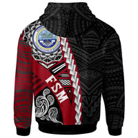 Federated States of Micronesia Polynesian Zip up Hoodie Wave Tattoo - Polynesian Pride