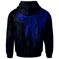 Federated States of Micronesia Custom Hoodie Polynesian Wings (Blue) - Polynesian Pride
